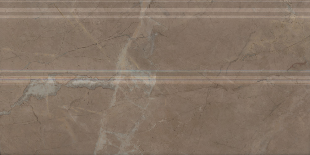 Серенада Плинтус бежевый тёмный глянцевый обрезной FMA032R 30x15