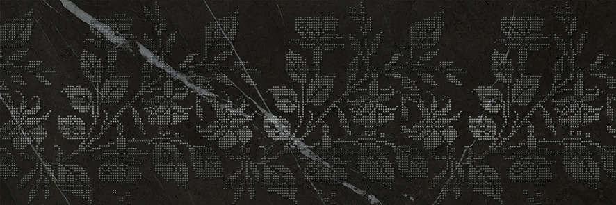 Geneva black Декор 01 25х75