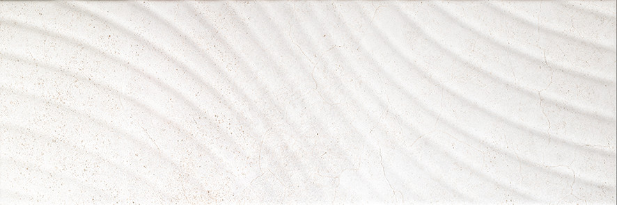 Сонора 7 тип 1 Плитка настенная декор белый, волна 25х75