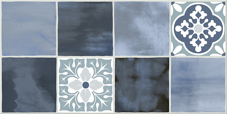 Glam Плитка настенная Indigo Ornament 2 63x31,5