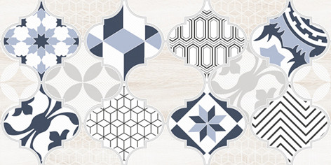 Мореска Декор 2 синий 1641-8630 20х40