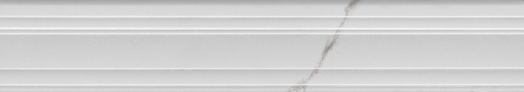 Монте Тиберио Бордюр Багет белый глянцевый обрезной BLF024R 40x7,3