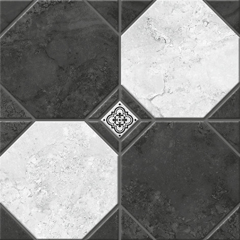 Лимбург 7Д тип 2 Керамогранит черно-белый микс 40х40