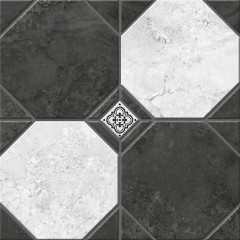 Лимбург 7Д тип 2 Керамогранит черно-белый микс 40х40