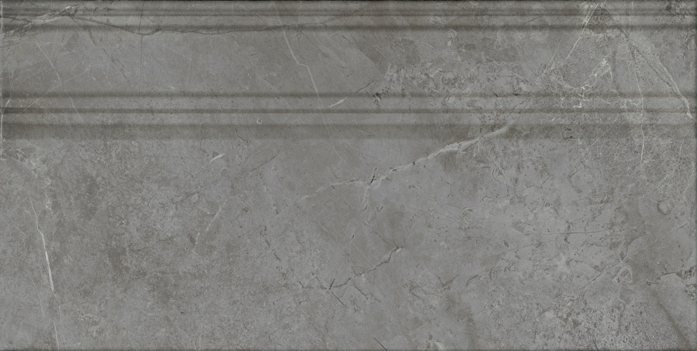 Риальто Плинтус серый тёмный глянцевый обрезной FME031R 20x40