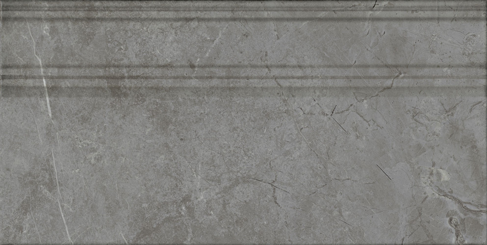 Риальто Плинтус серый тёмный глянцевый обрезной FME031R 20x40