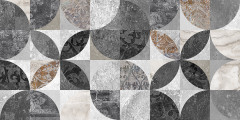Focus Плитка настенная серый узор 34085 25х50