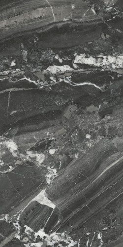 Риальто Плитка настенная чёрный глянцевый обрезной 48007R 40x80