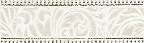 Fiora white Бордюр 01 7,5x25