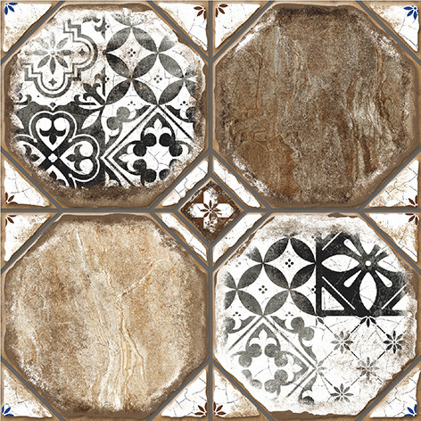 Брюгге 3Д тип 2 Керамогранит чёрный узор 40х40