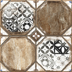 Брюгге 3Д тип 2 Керамогранит чёрный узор 40х40