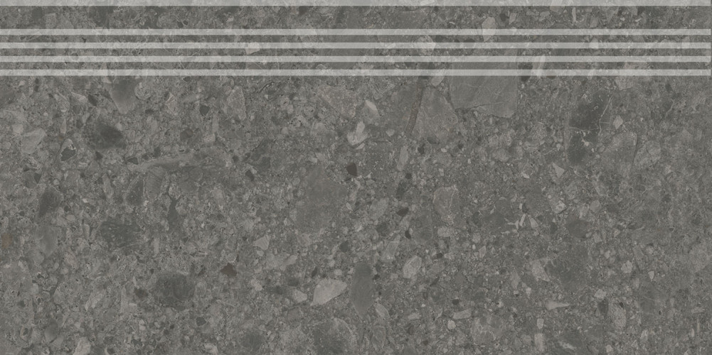 Чеппо ди Гре Ступень антрацит матовый обрезной DD606220R\\GR 30x60