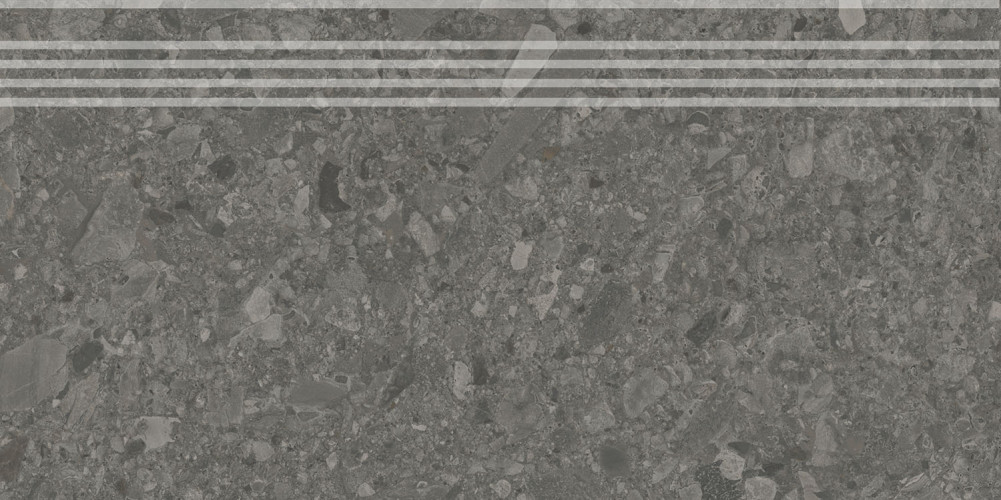 Чеппо ди Гре Ступень антрацит матовый обрезной DD606220R\\GR 30x60