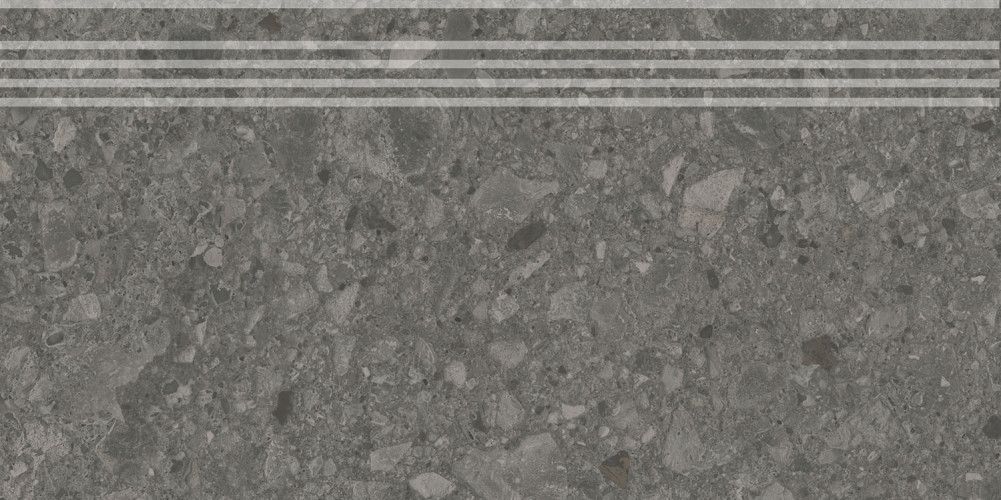 Чеппо ди Гре Ступень антрацит матовый обрезной DD606220R\\GR 30x60