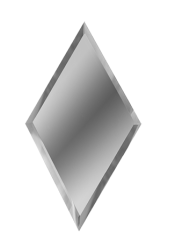 Зеркальная серебряная плитка РОМБ РЗС1-02 30х51