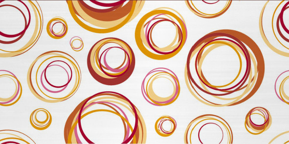 Enigma Декор бежевый (круги) 25х50