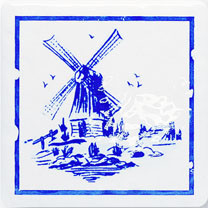 D-Majolika Haga1A мельница Декор 11,5х11,5