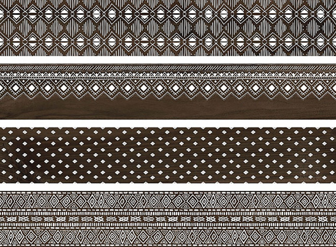 Про Вуд Керамогранит коричневый декорированный обрезной DL510400R 20х119,5