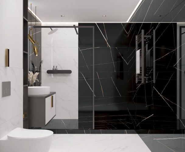 Lawa Black Керамогранит черный 60х120 Полированный