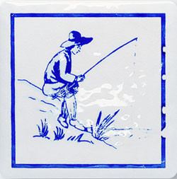 D-Majolika Haga1D рыбак Декор 11,5х11,5