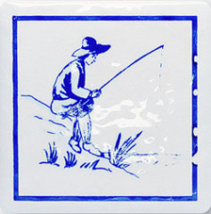 D-Majolika Haga1D рыбак Декор 11,5х11,5